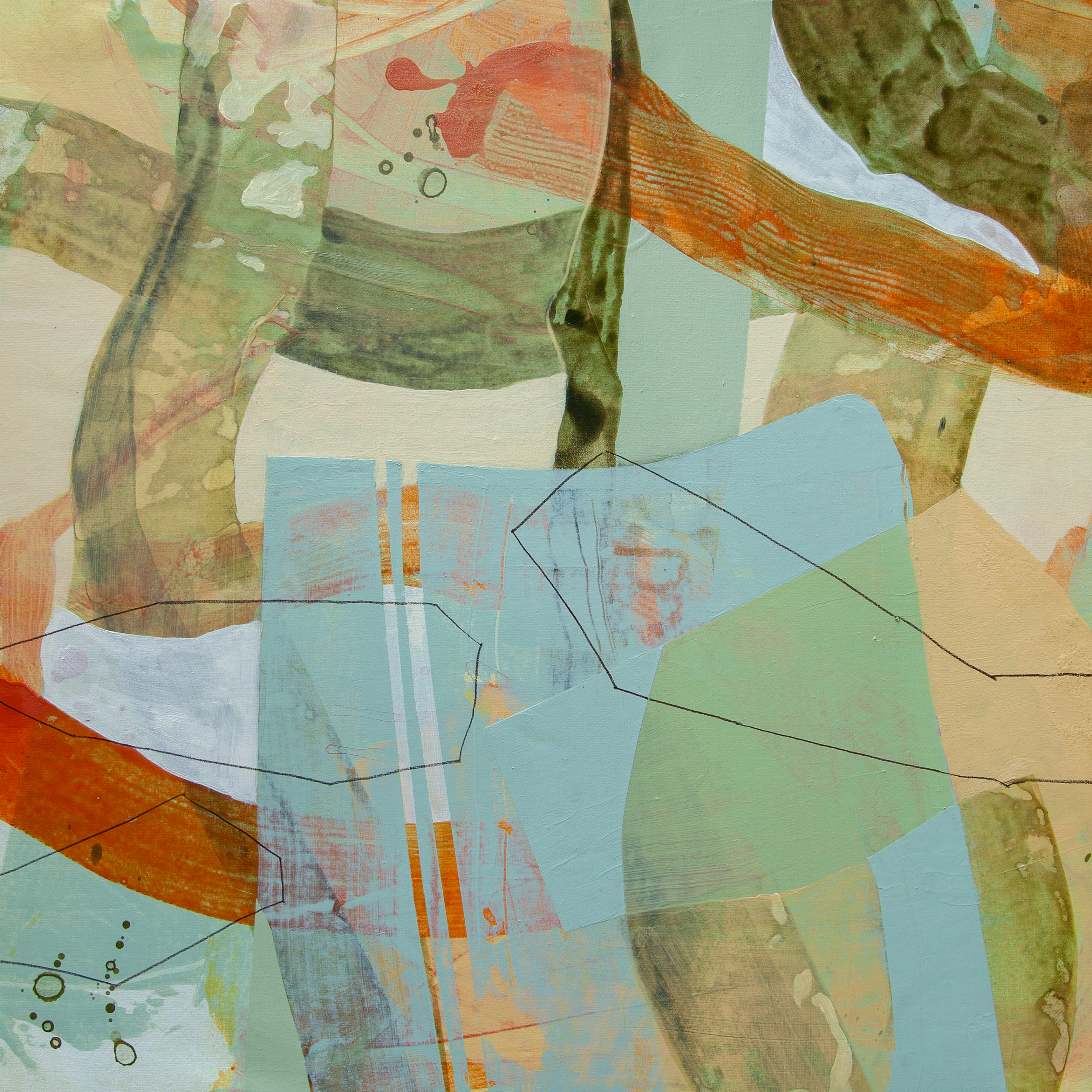 Mystische Landschaften IX, 2025 Acryl auf Leinwand, 60 × 60 cm