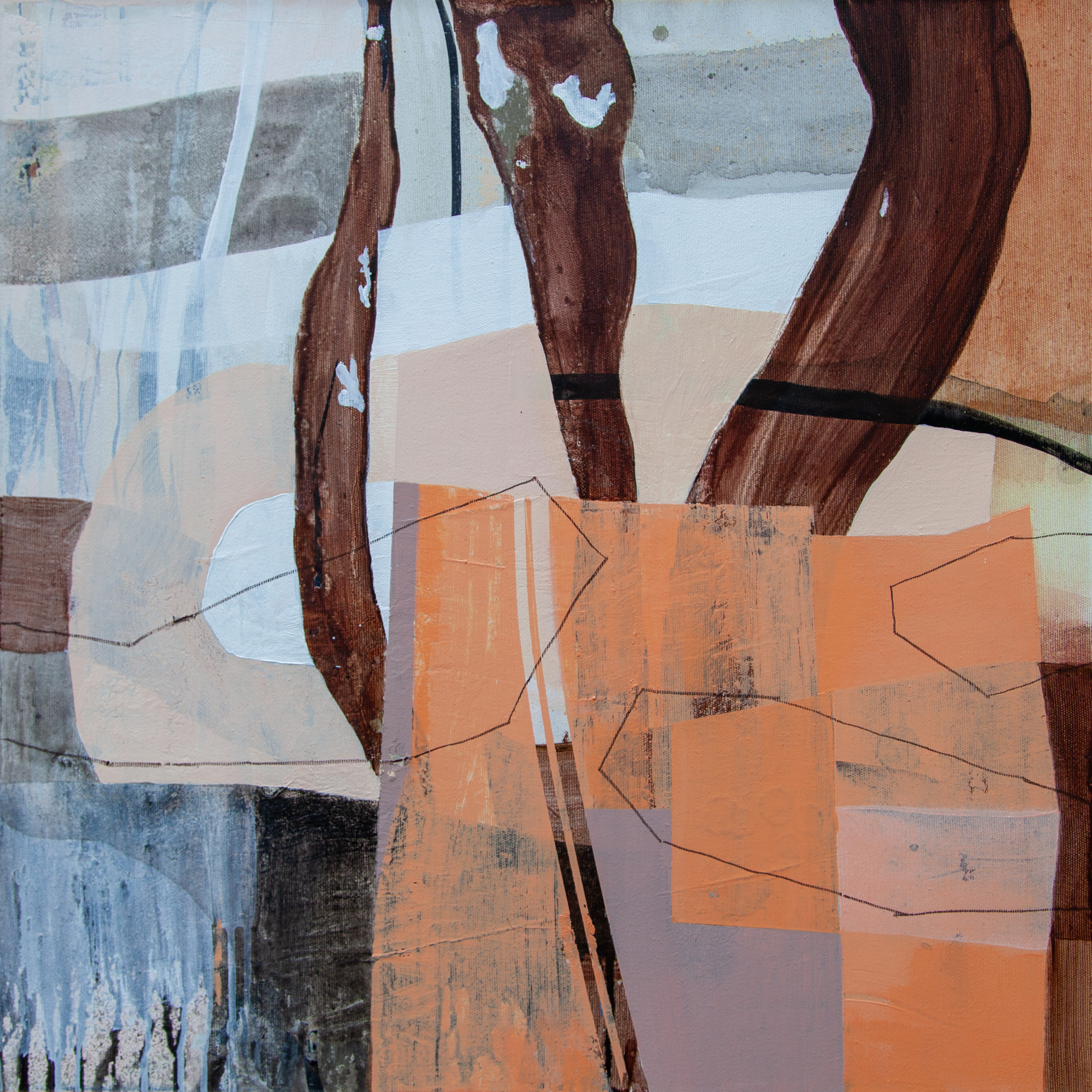 Mystische Landschaften VIII, 2025 Acryl auf Leinwand, 60 × 60 cm
