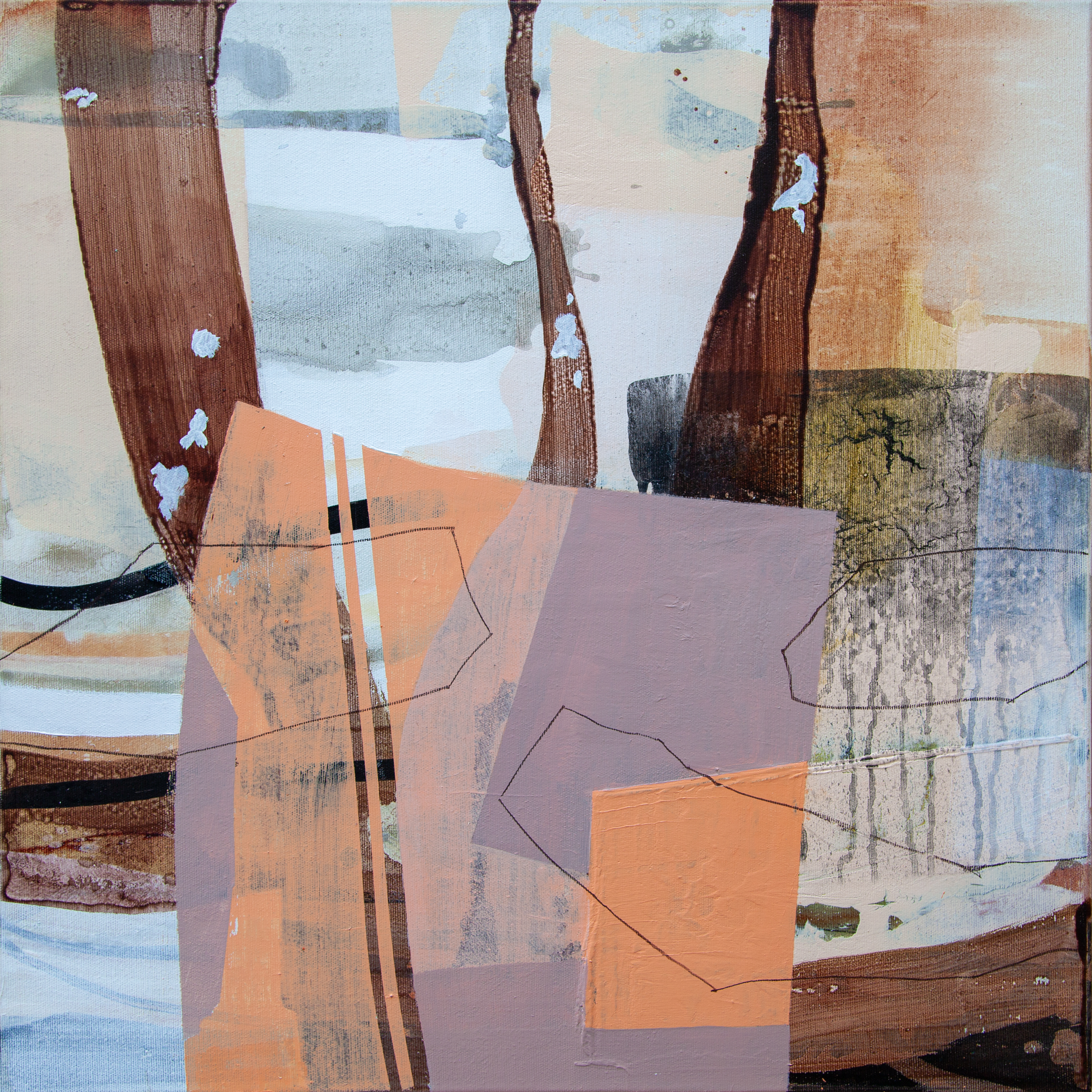 Mystische Landschaften VII, 2025 Acryl auf Leinwand, 60 × 60 cm