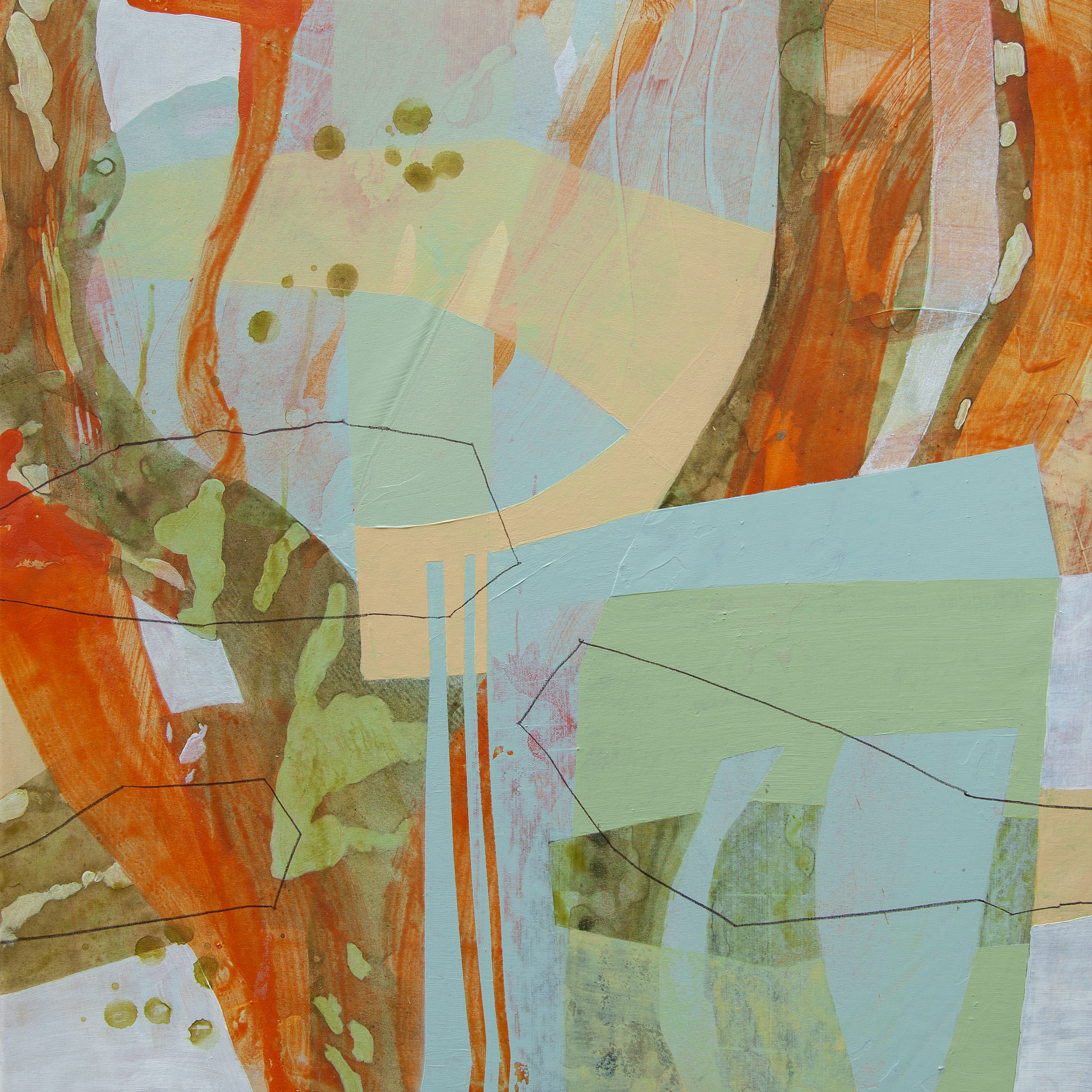 Mystische Landschaften X, 2025 Acryl auf Leinwand, 60 × 60 cm