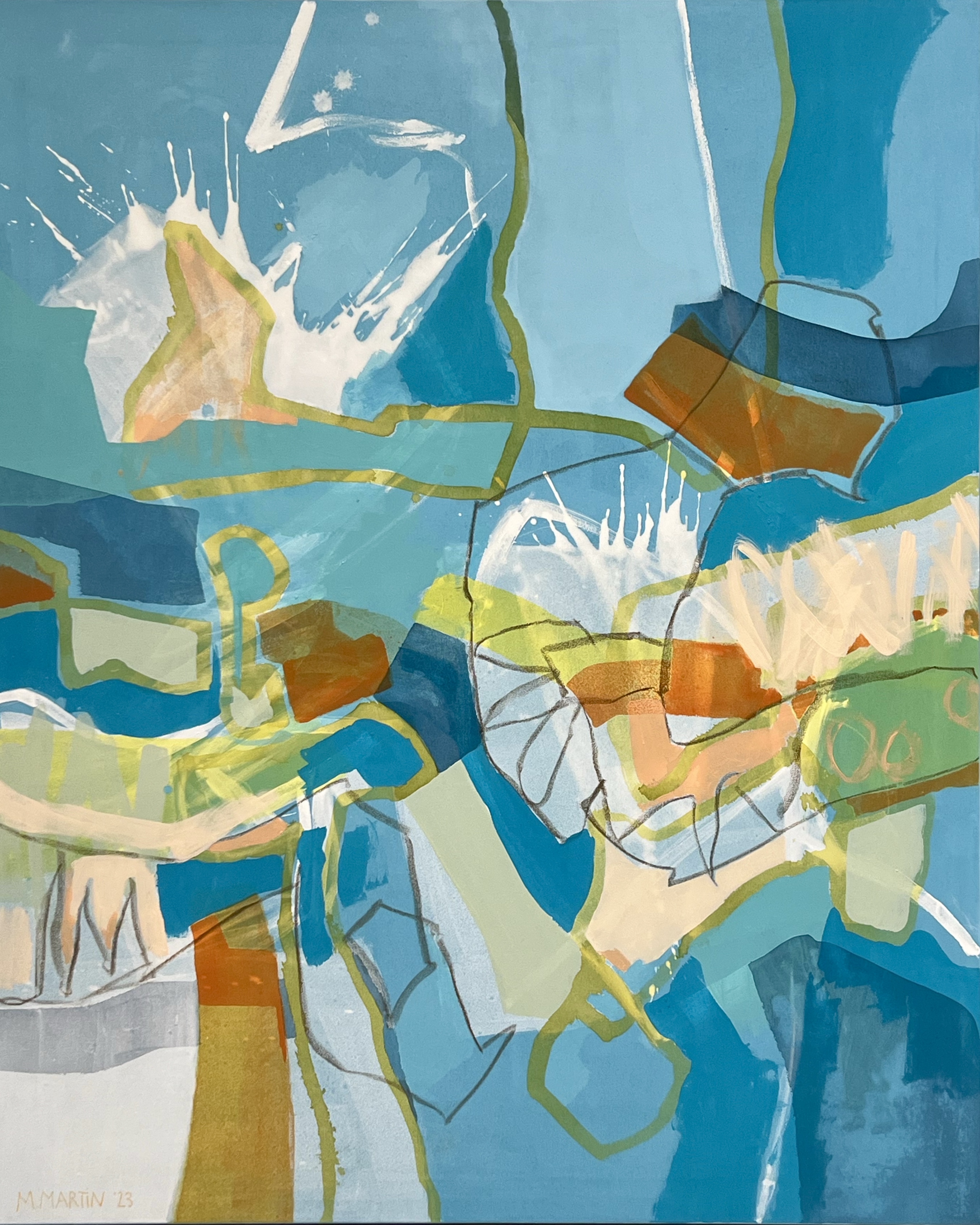 Blau I — 2023 — Acryl auf Leinwand — 150x120cm — CHF 4'800