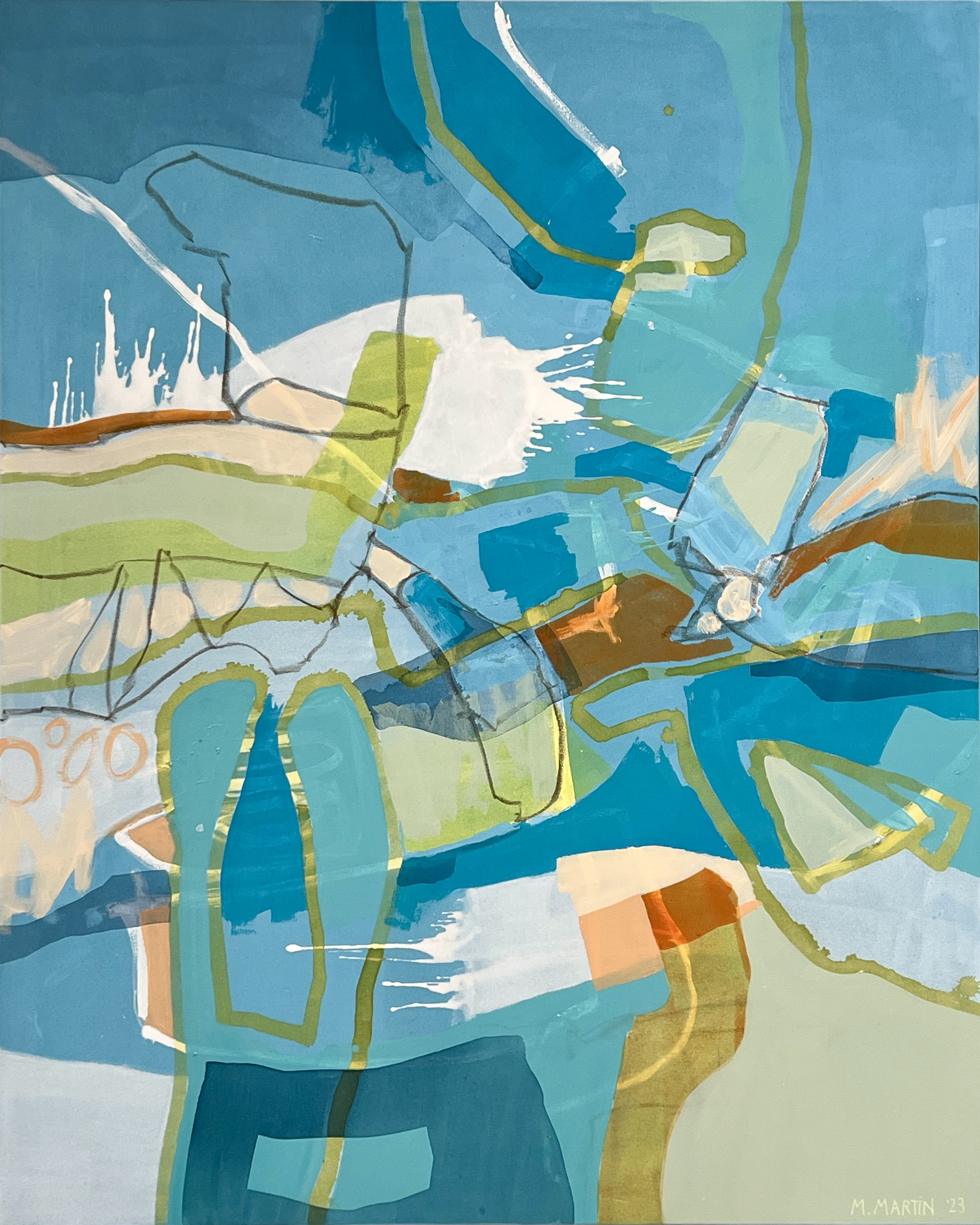 Blau II — 2023 — Acryl auf Leinwand — 150x120cm — CHF 4'800