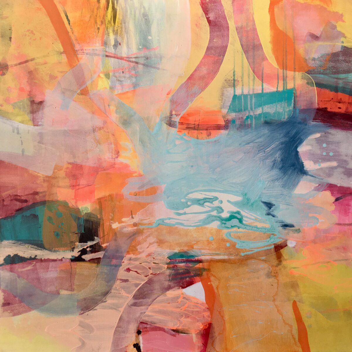 Candy Pool — 2019 — Acryl auf Leinwand — 80x80cm — CHF 2'850