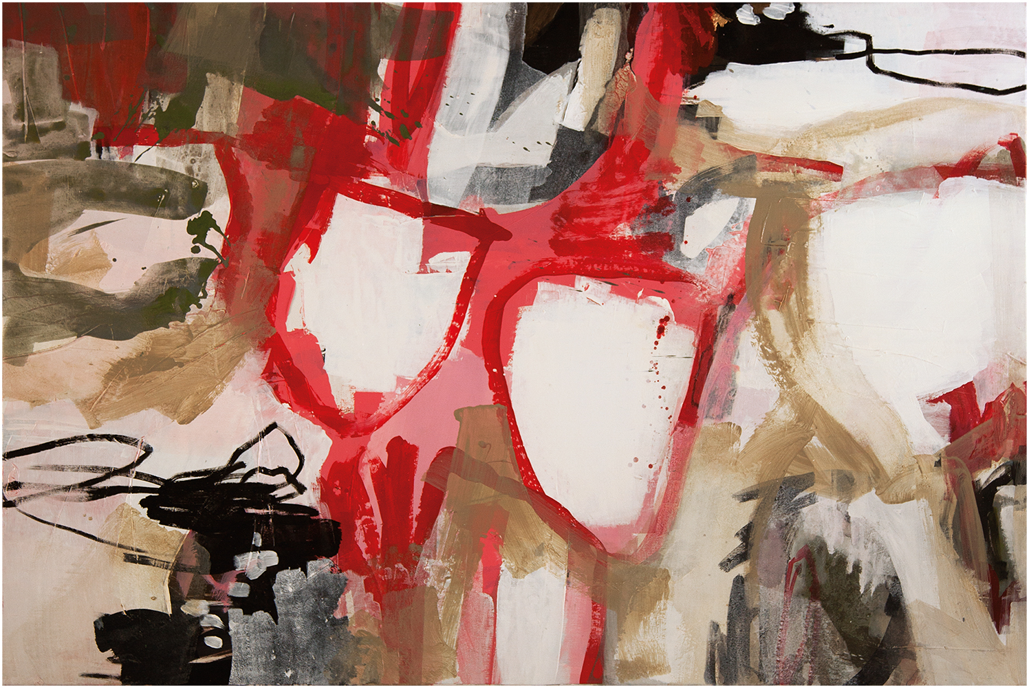 Draussen wenn's regnet -- 2017 -- Acryl auf Leinwand -- 100x150cm -- CHF 4'450
